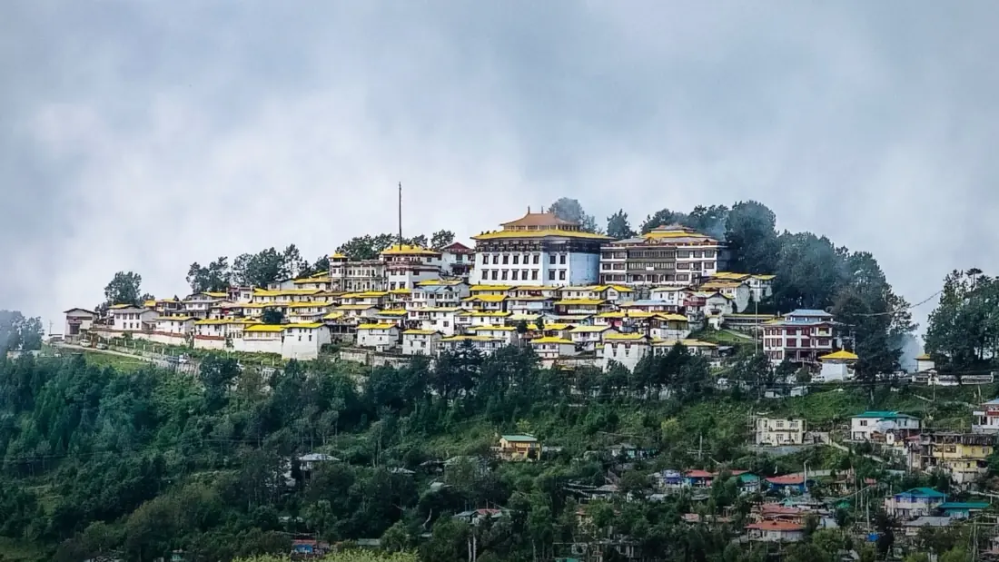 Tawang Monastery spread along its ridge